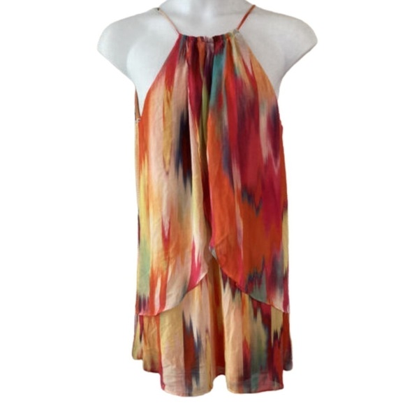 BISOU BISOU Multicolored Sherbet Flowy Dress Size 14 - Picture 3 of 11